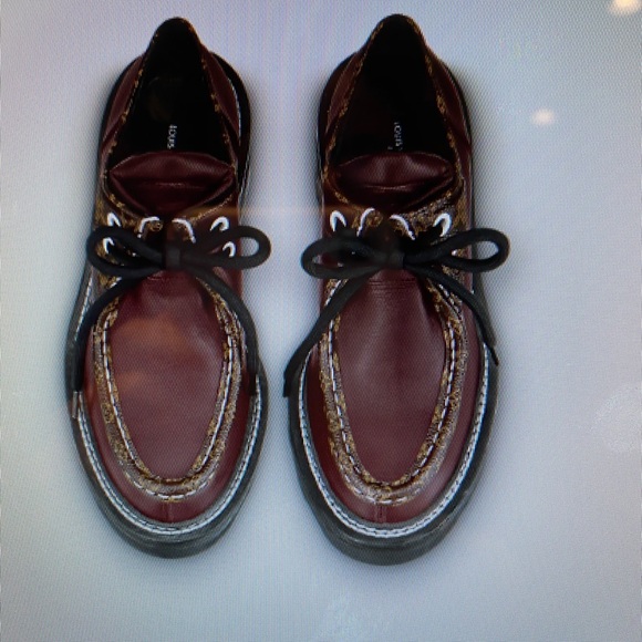 Louis Vuitton Shoe - Platform Derby in Bordeaux size 8.5 - Picture 2 of 8